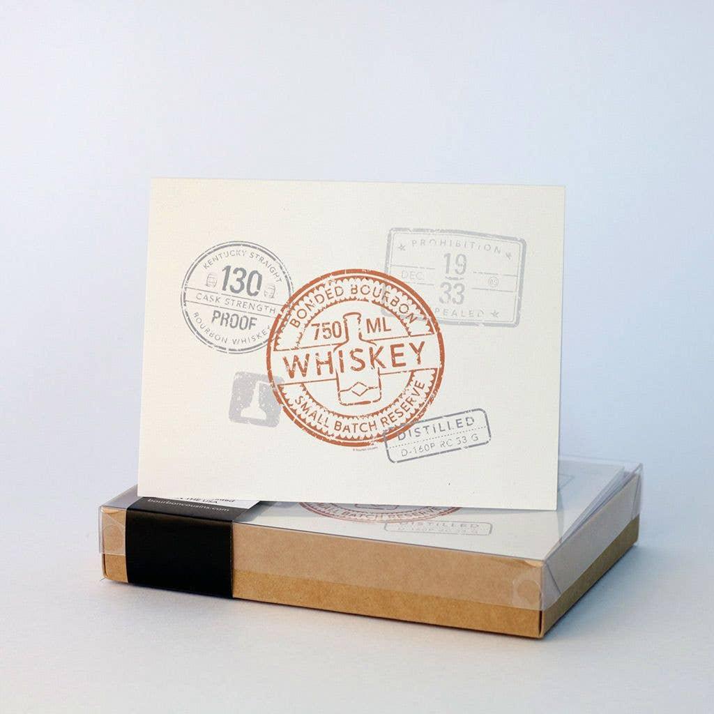 Bourbon Cousins Whiskey Seal Note Cards Rust & Refined
