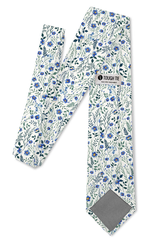 Tough Apparel - Blue and White Flower Meadow Tie - Rust & Refined