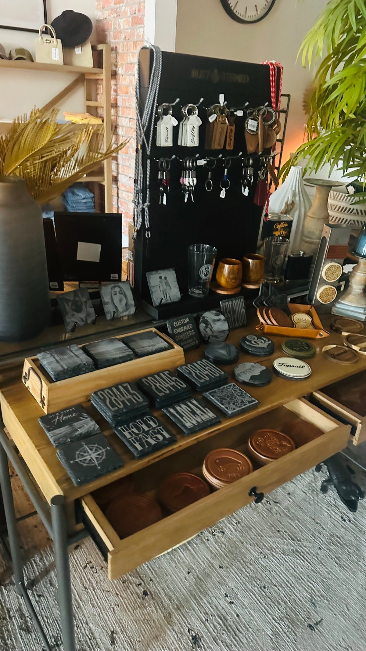 Newest arrivals display in the Rust & Refined store