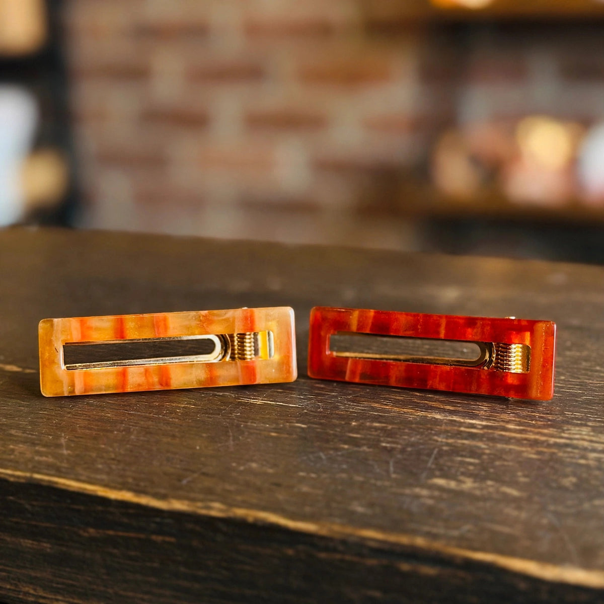 Amber Hair Clip Set