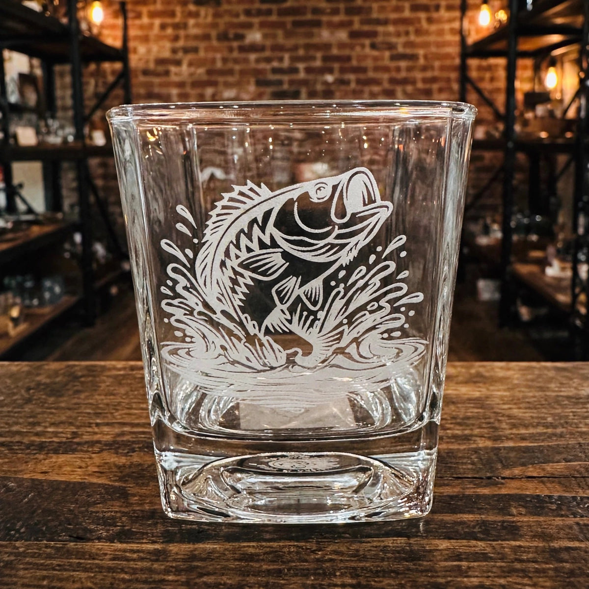 Bass Fish Whiskey Glass