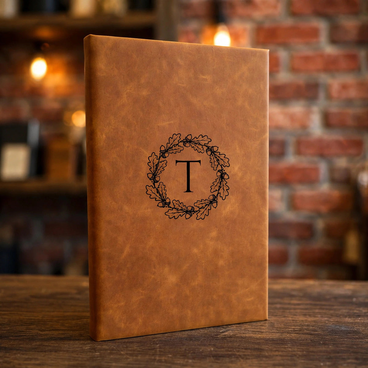 Custom Fall Monogram Leatherette Journal