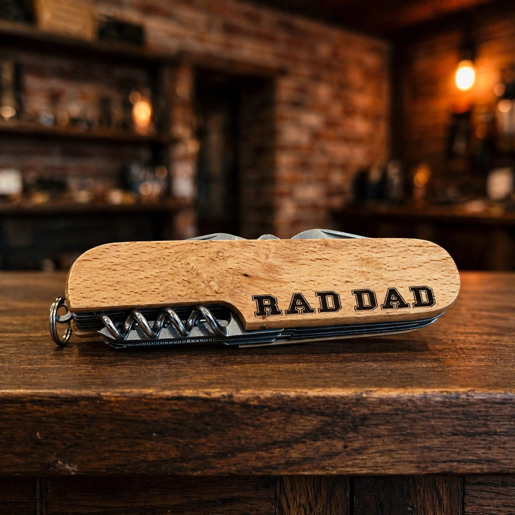Rad Dad Engraved Pocket Knife