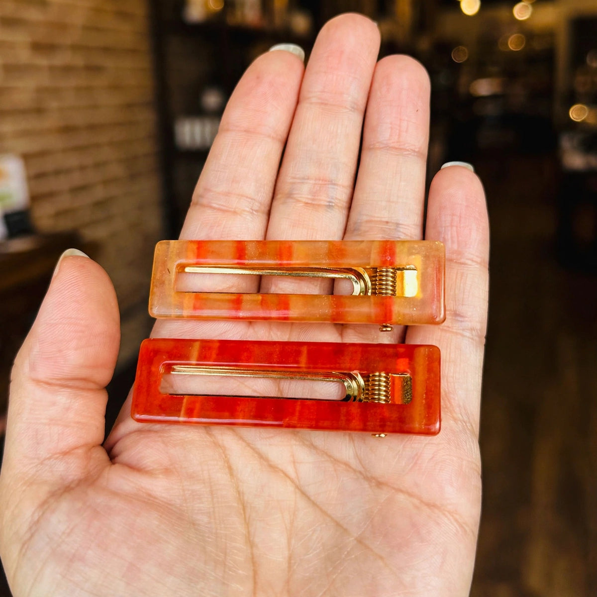 Amber Hair Clip Set
