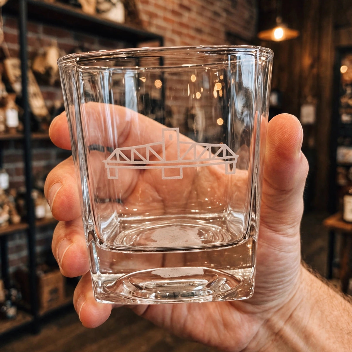 Surf City Bridge Whiskey Glass
