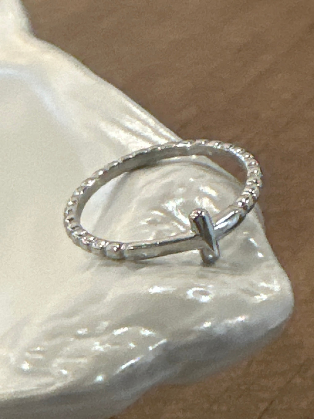 Petite Cross Ring close up