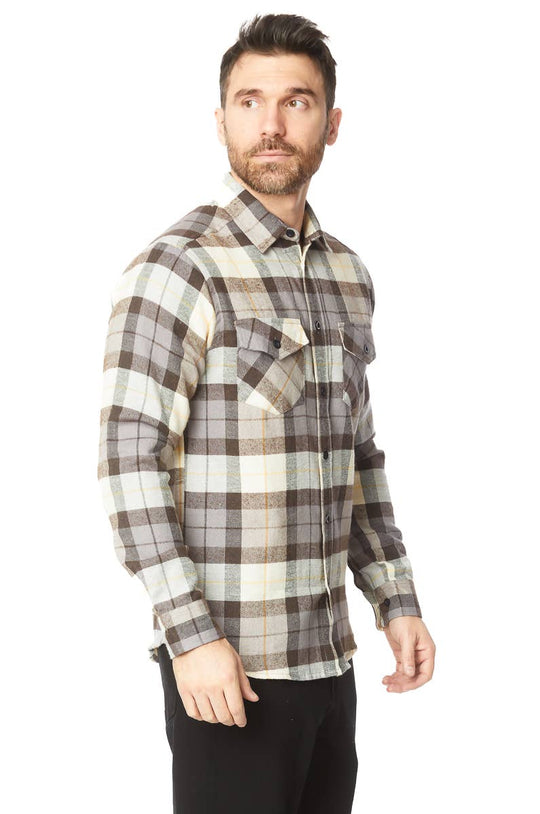 Buffalo Plaid Flannel Long Sleeve Shirt