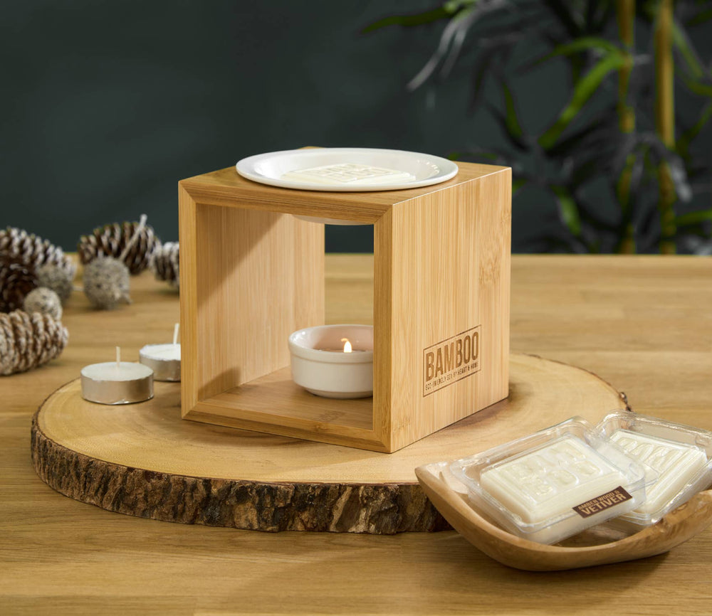 BAMBOO Wax Melt Warmer - Round Circle