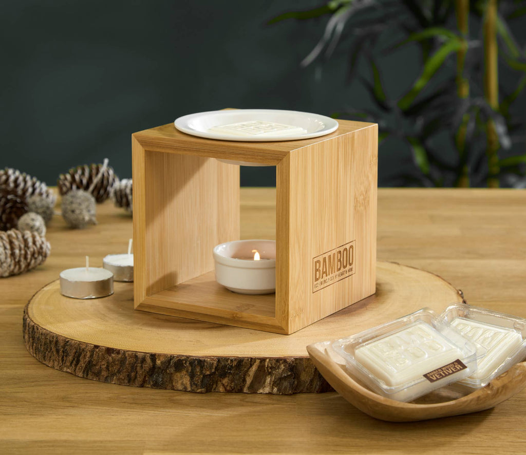 BAMBOO Wax Melt Warmer - Round Circle, view 2