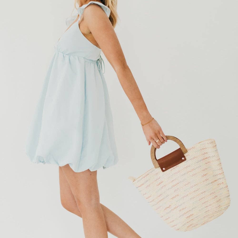 Savannah Straw Tote Bag, view 4