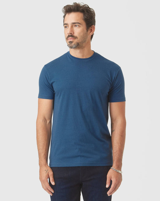 True Classic Premium Fitted Crew Neck T-Shirt - Deep Sea Blue
