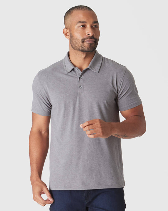 Short Sleeve Shirt | Polo | Heather Graphite