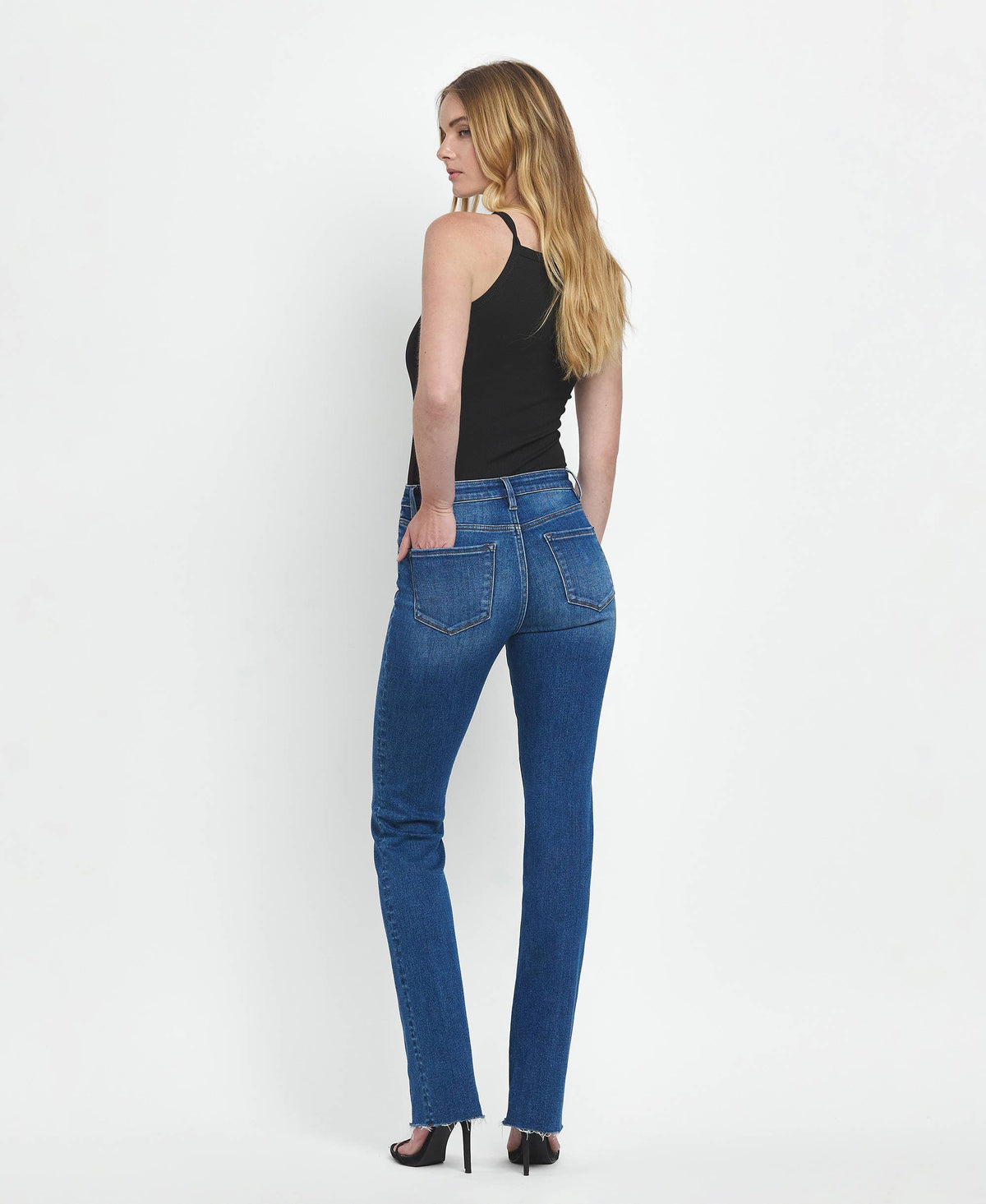 HIGH RISE SLIM BOOTCUT JEANS LV1480, view 18