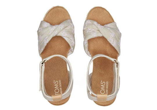 TOMS Marisela Floral Embroidered Wedge Sandal