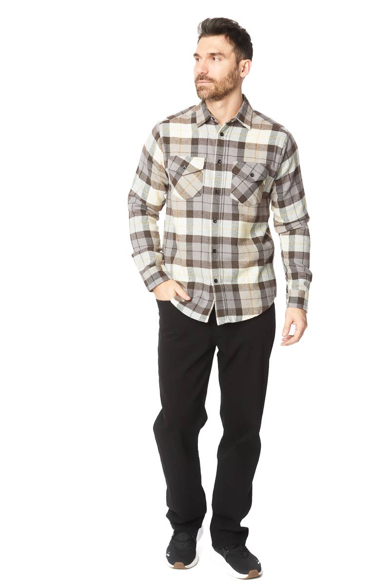 Buffalo Plaid Flannel Long Sleeve Shirt