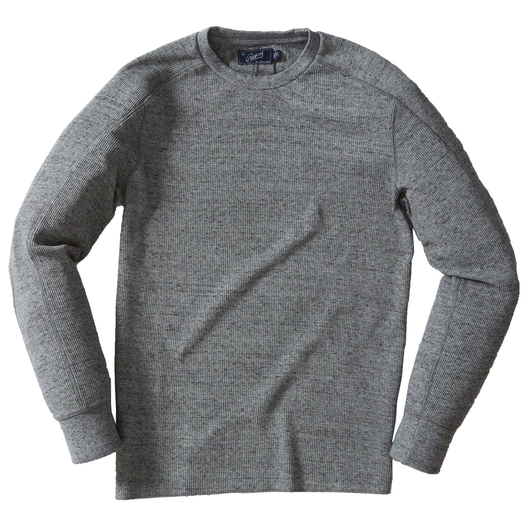 New Spencer Waffle Crew - Gray Marl
