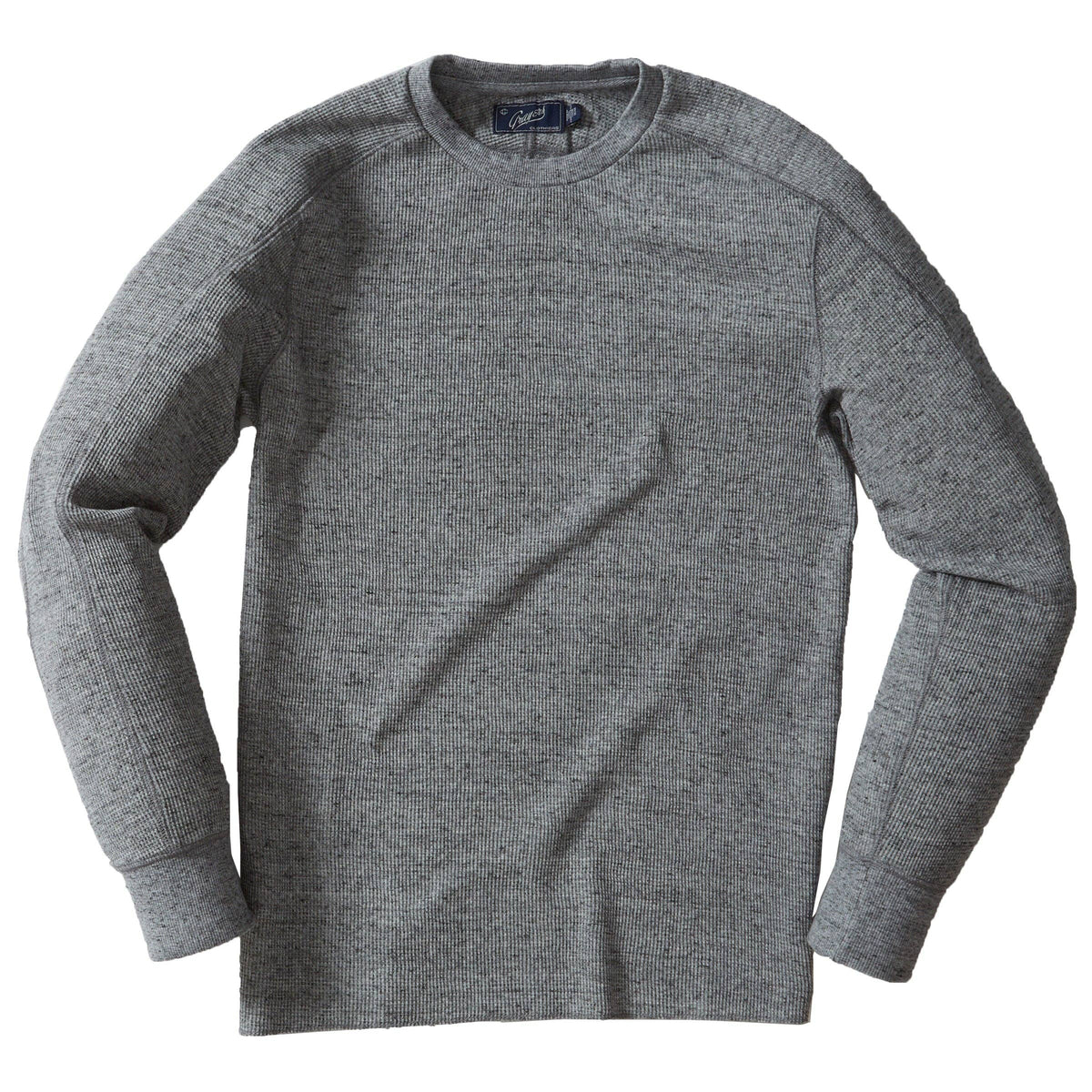 New Spencer Waffle Crew - Gray Marl