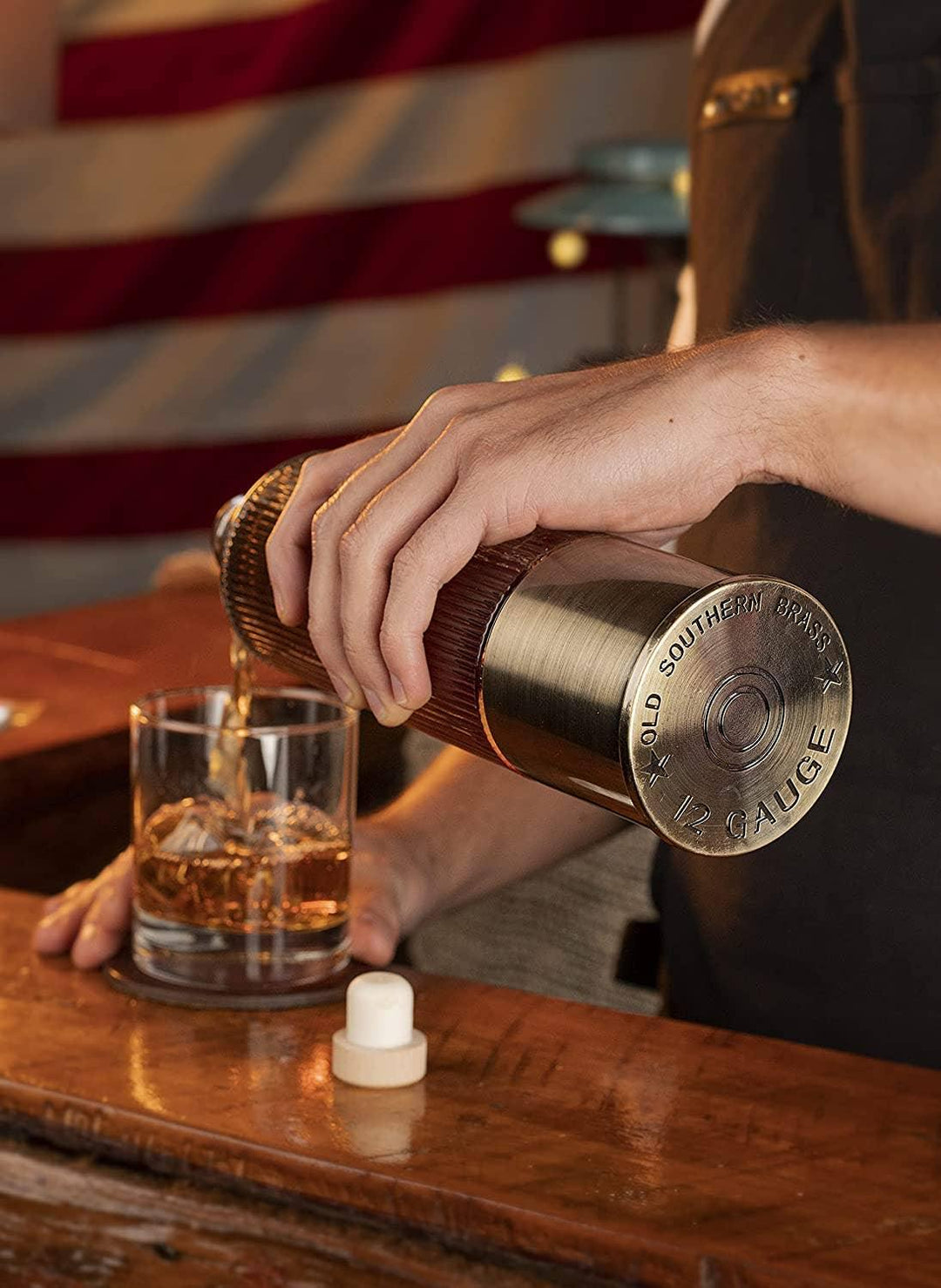 12 Gauge Whiskey Decanter for Liquor Scotch Bourbon - Rust & Refined