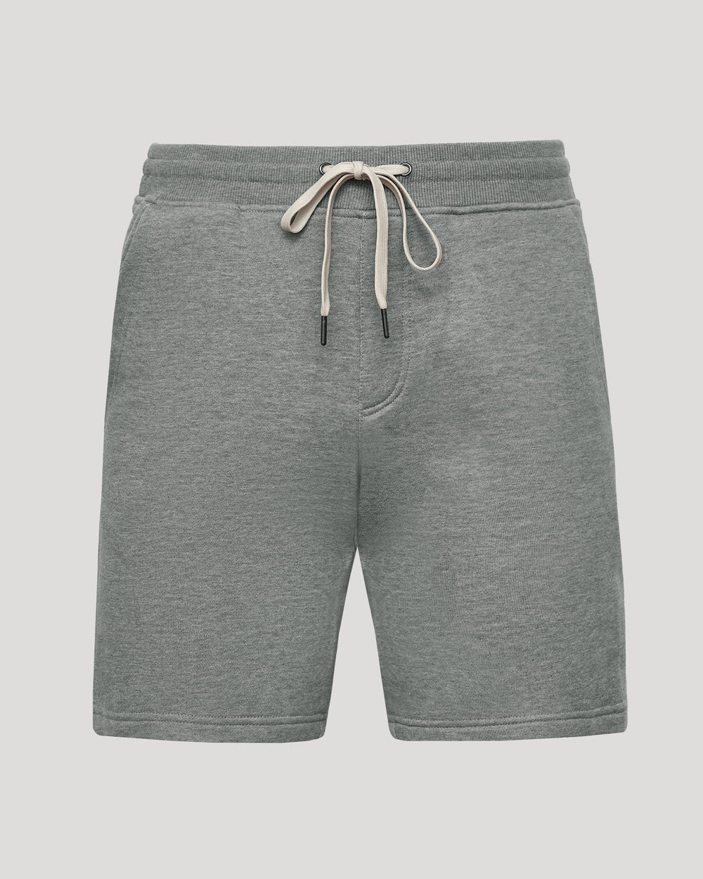 Medium Heather Gray Fleece French Terry Shorts, view 2