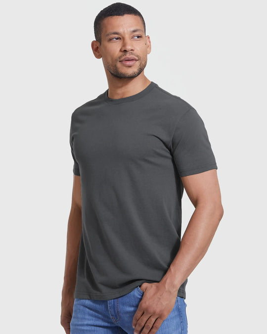 True Classic Premium Fitted Crew Neck T-Shirt - Carbon