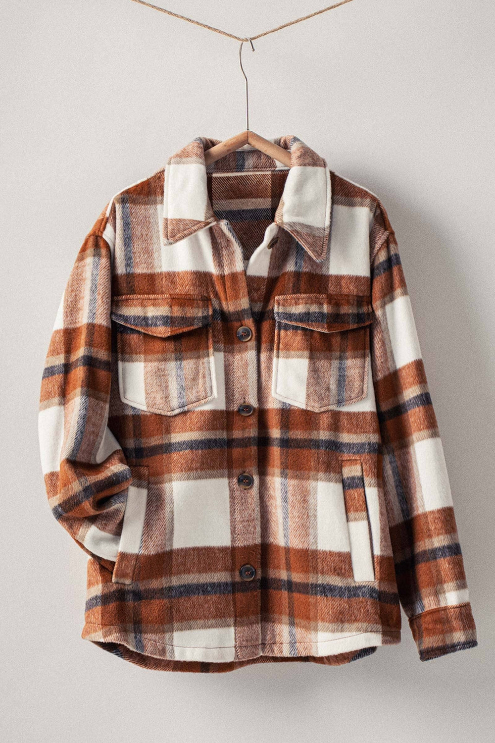 Plaid Button-Down Jacket