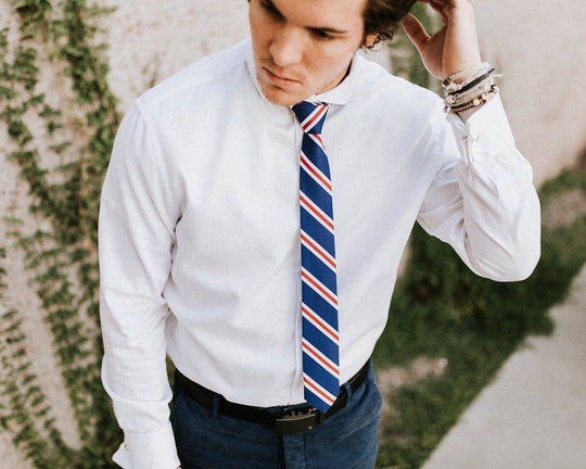 Patriot - Red/White/Blue Striped Tie