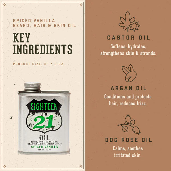 18.21 Man Made - Beard, Hair and Skin Oil - Spiced Vanilla, view 3