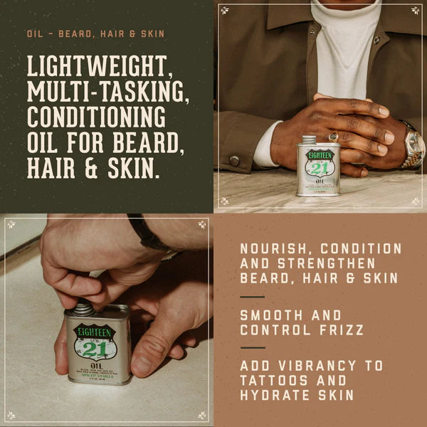 18.21 Man Made - Beard, Hair and Skin Oil - Spiced Vanilla