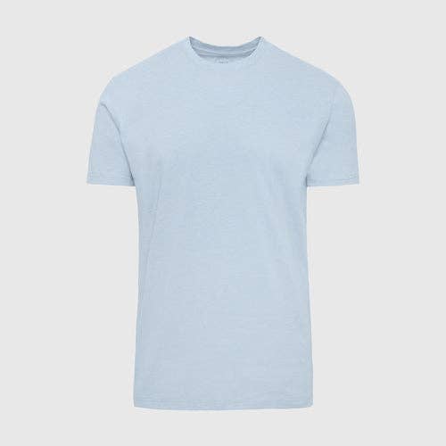 True Classic Premium Fitted Crew Neck T-Shirt - Heather Pale Blue