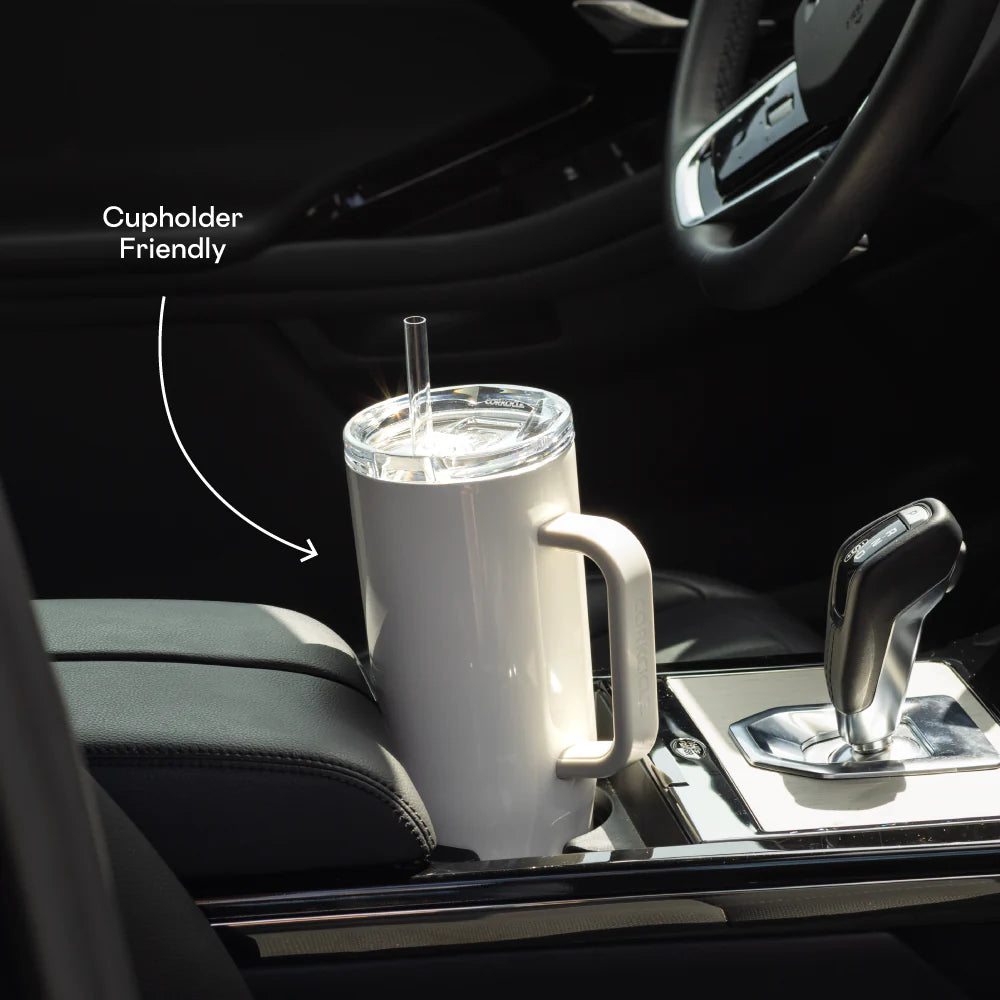 Corkcicle - Cruiser Insulated Tumbler with Handle - Oat Milk 40oz, view 2