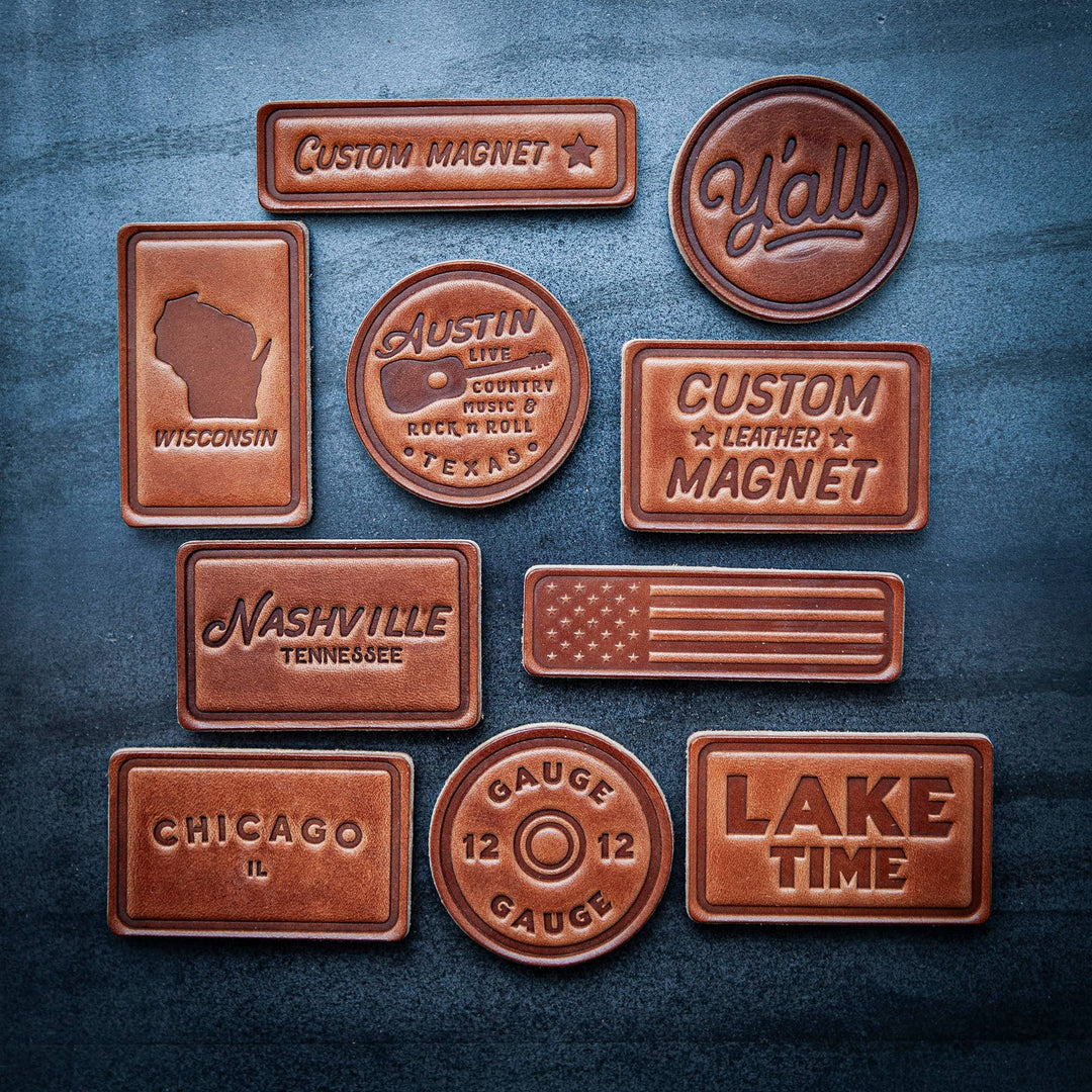 Beer Fridge Leather Magnet Block Style