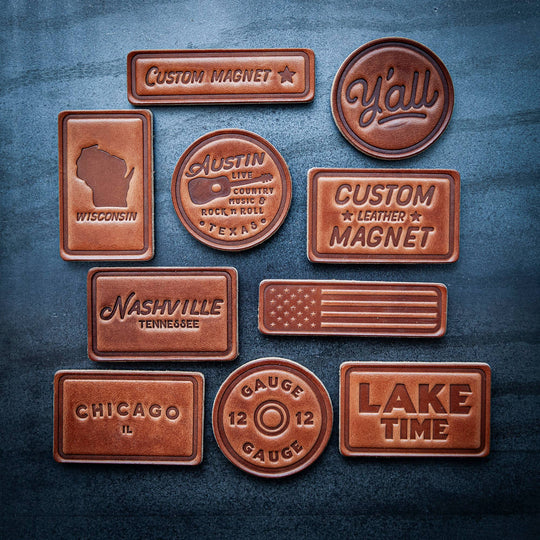 Beer Fridge Leather Magnet Block Style