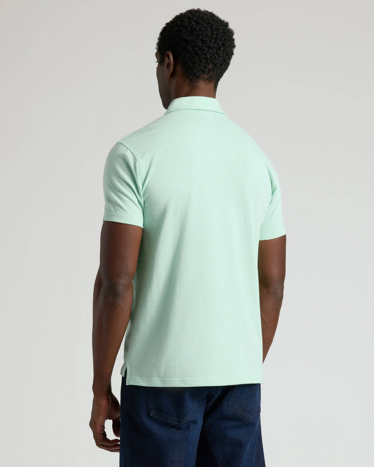 Heather Mist Short Sleeve Polo, view 4