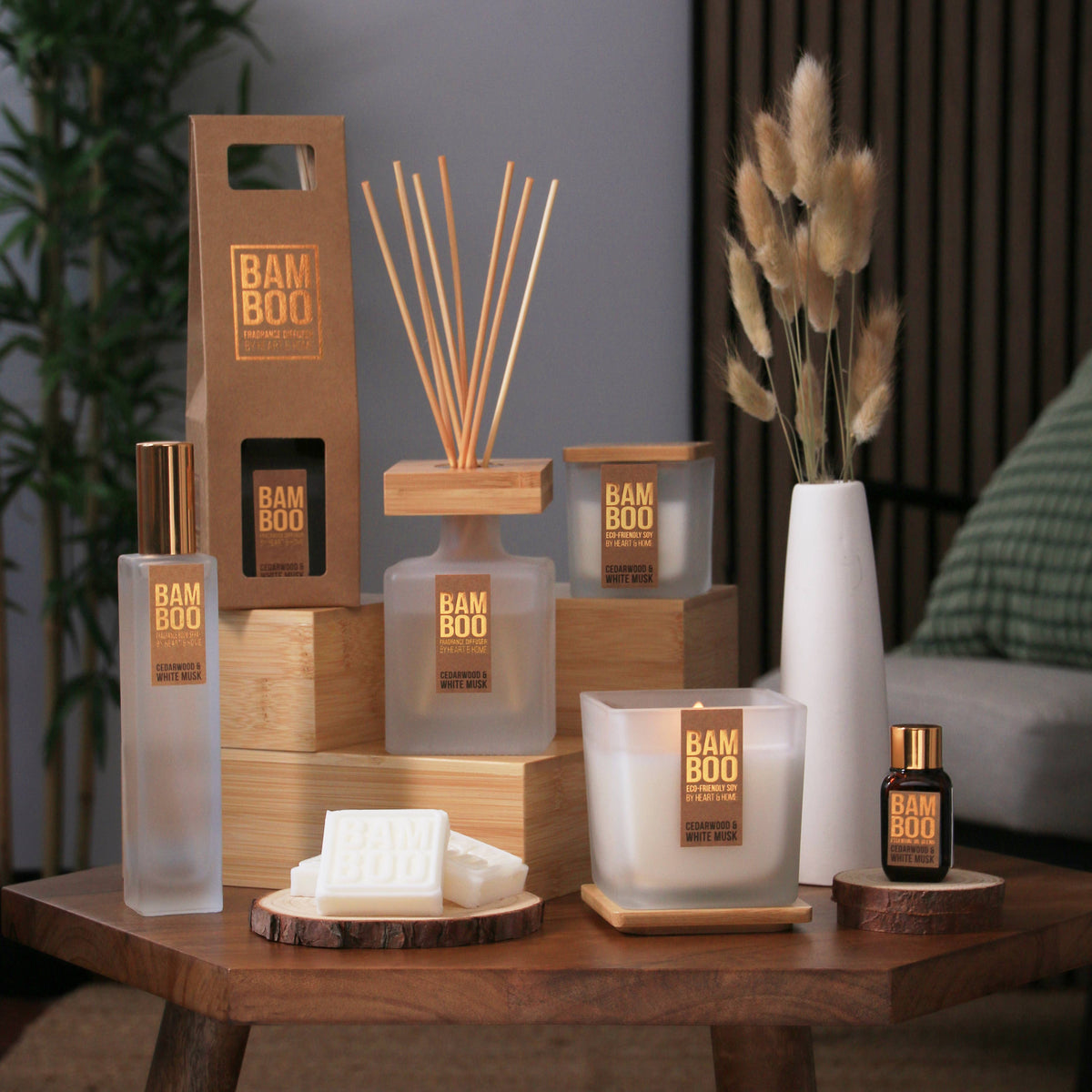 BAMBOO Cedarwood & White Musk - Reed Diffuser - 2.8 oz, view 4