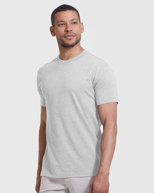 True Classic Premium Fitted Crew Neck T-Shirt - Light Heather Gray