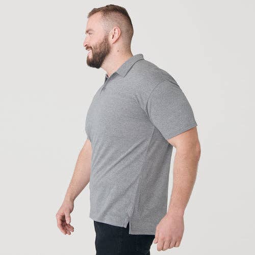 Short Sleeve Shirt | Polo | Heather Gray, view 3