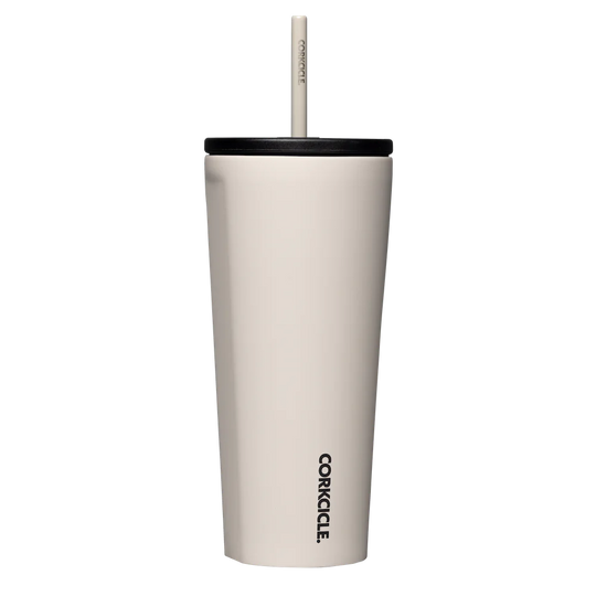 Corkcicle - Cold Cup Insulated Tumbler with Straw - Latte 24oz
