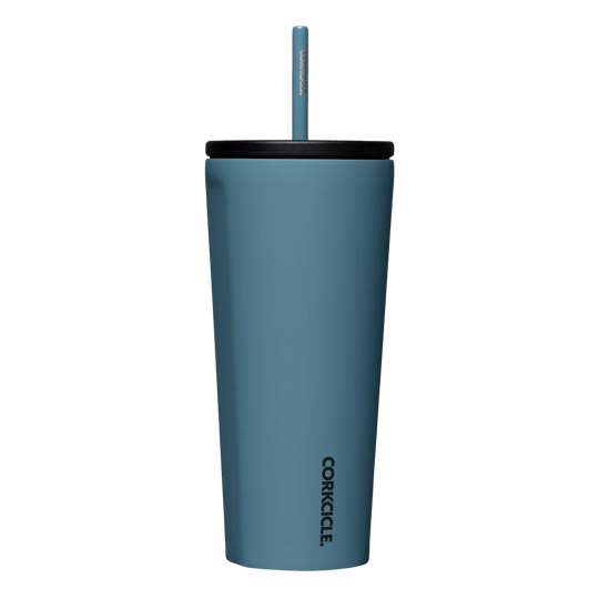 Corkcicle - Cold Cup Insulated Tumbler with Straw - Storm 24oz