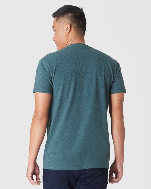 True Classic Premium Fitted Crew Neck T-Shirt - Heather Seafarer