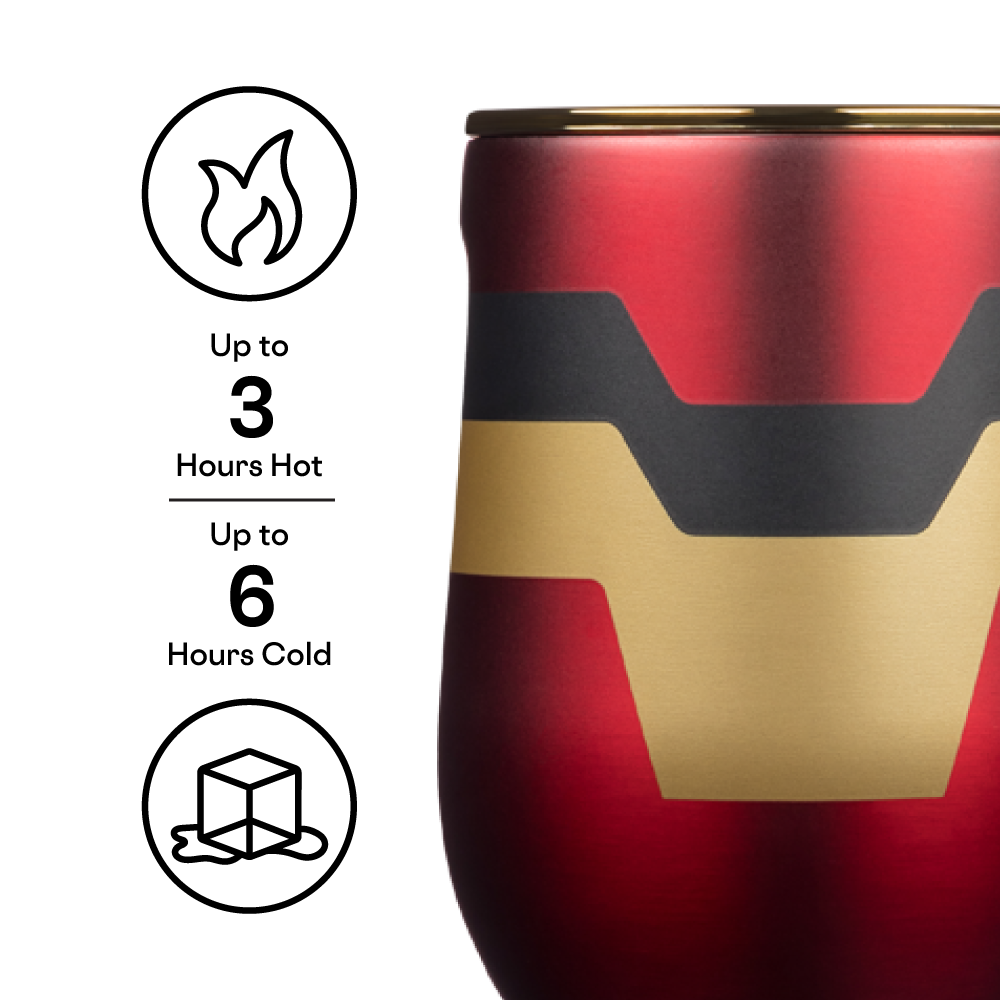 Stemless - 12oz Marvel - Iron Man, view 3