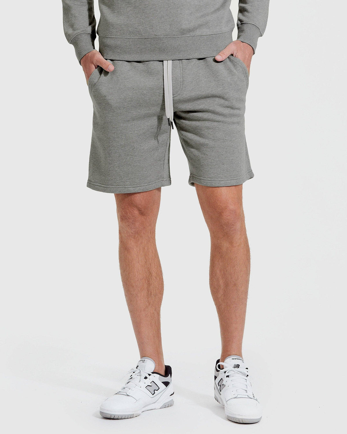 Medium Heather Gray Fleece French Terry Shorts