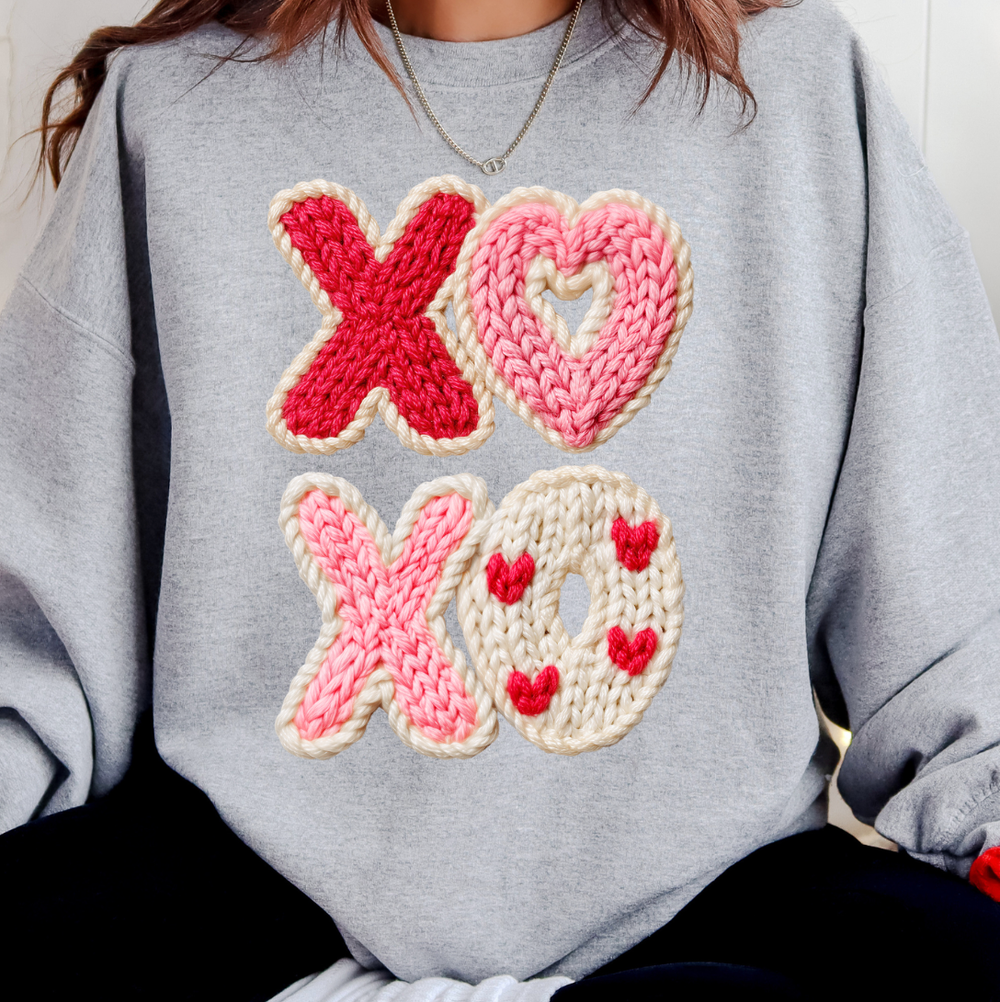 XOXO Knit Graphic Sweatshirt