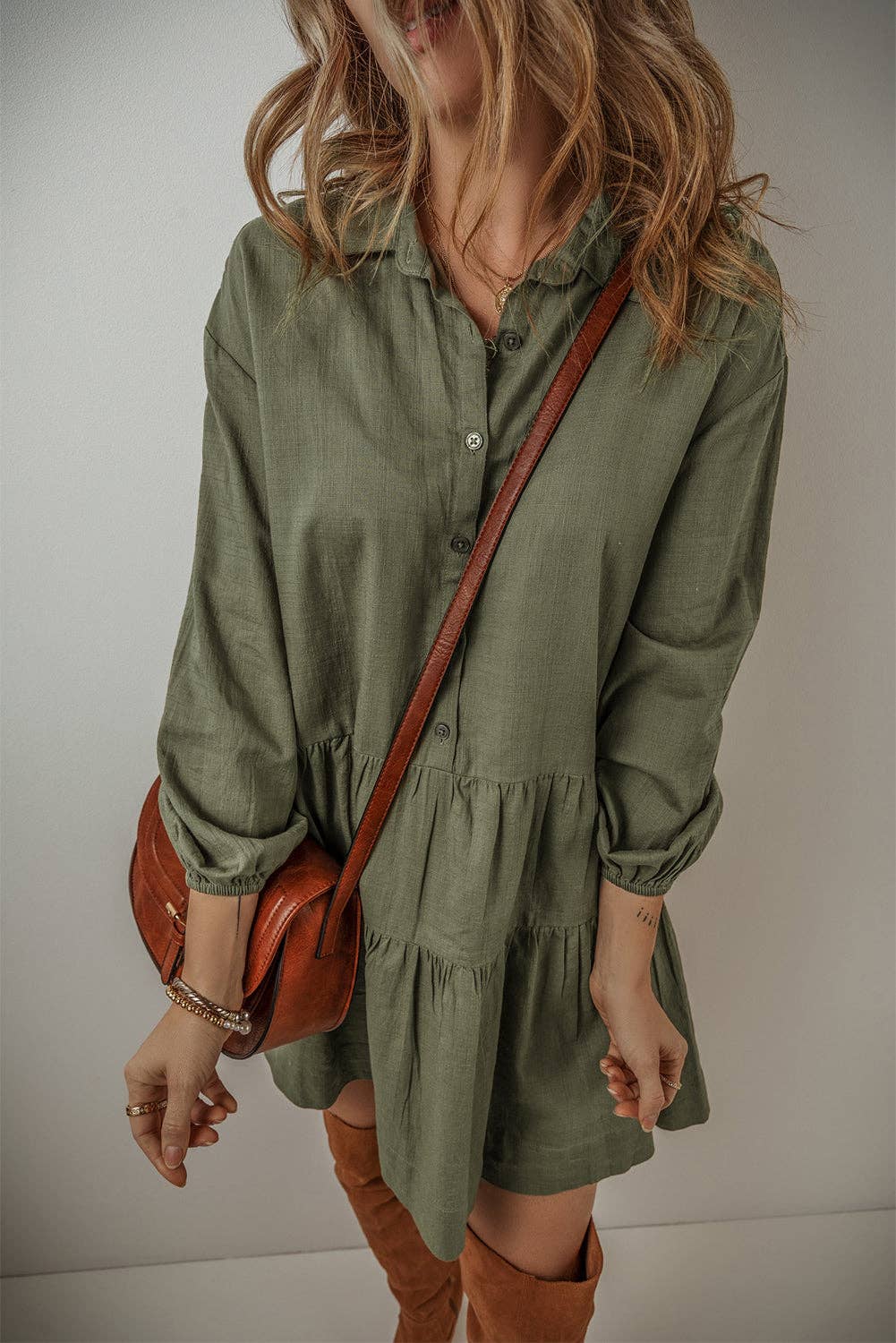 Thompson Pleated Shirt Dress