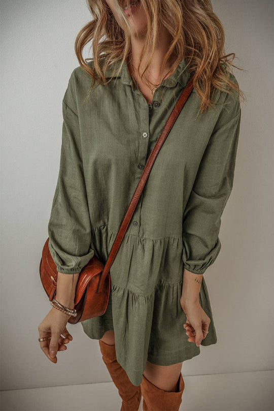 Thompson Pleated Shirt Dress