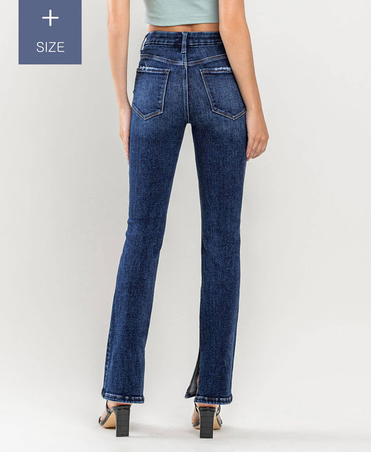 PLUS SIZE TUMMY CONTROL HIGH RISE BOOTCUT JEANS LV1216-P