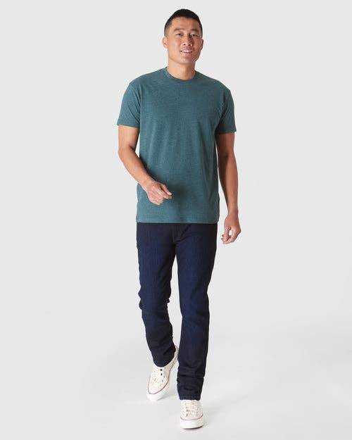 True Classic Premium Fitted Crew Neck T-Shirt - Heather Seafarer