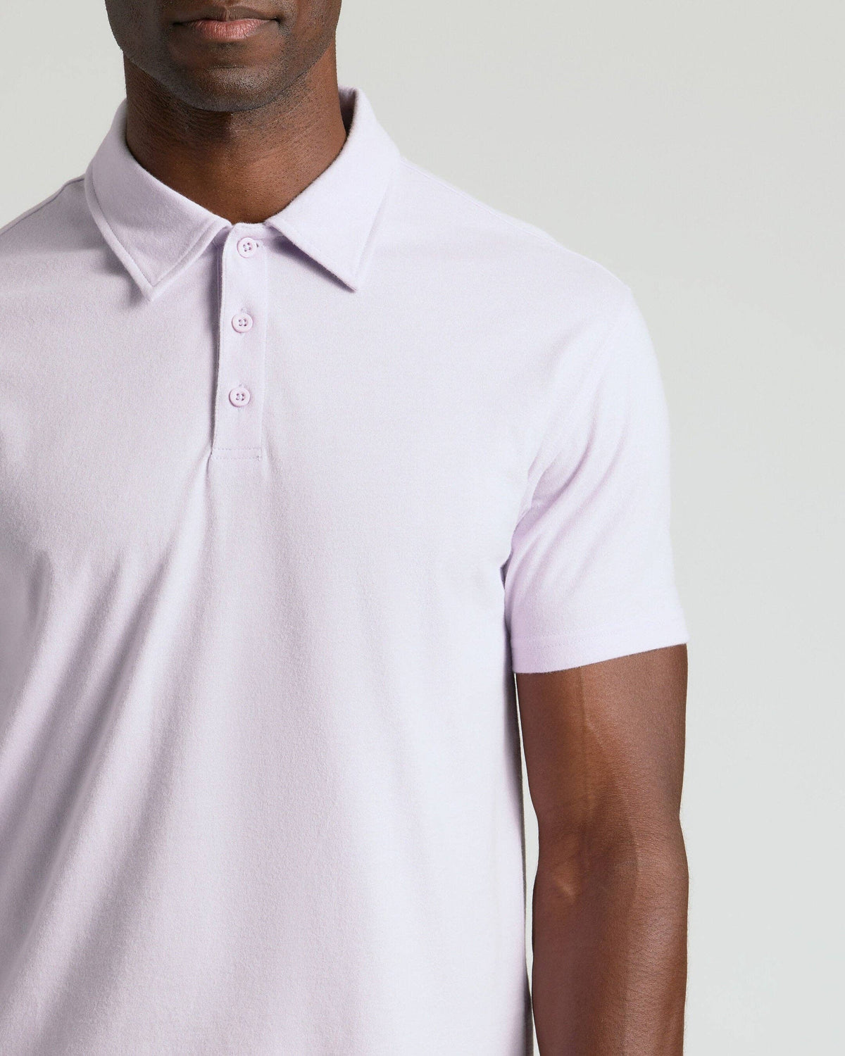 Heather Orchid Short Sleeve Polo, view 3