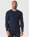 True Classic - Sweater | Crew | Heather Navy Pique, view 2