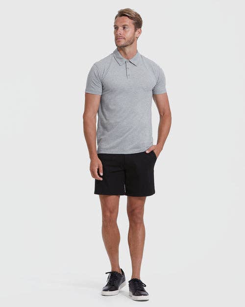 Short Sleeve Shirt | Polo | Heather Gray, view 8