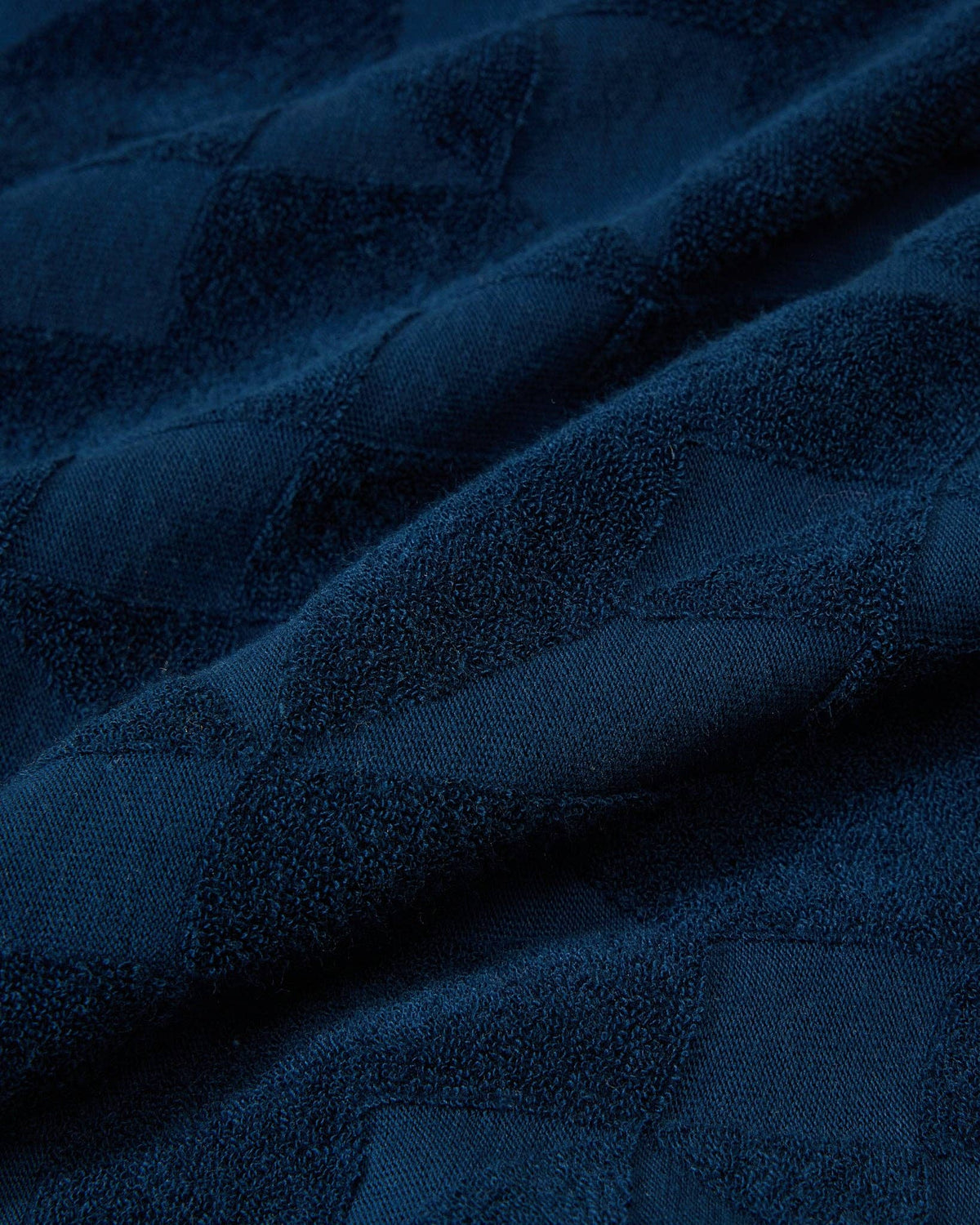 Lalo Terry Jacquard Camp Shirt - Navy, view 4